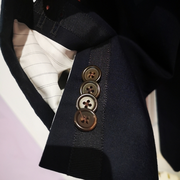 Club Monaco Cotton Navy Blazer - Picture 7 of 8